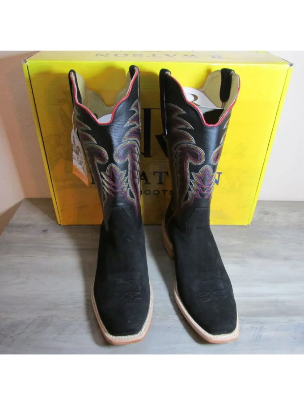 R. Watson Men's 10.5EE Black Cowhide Top Roughout 13